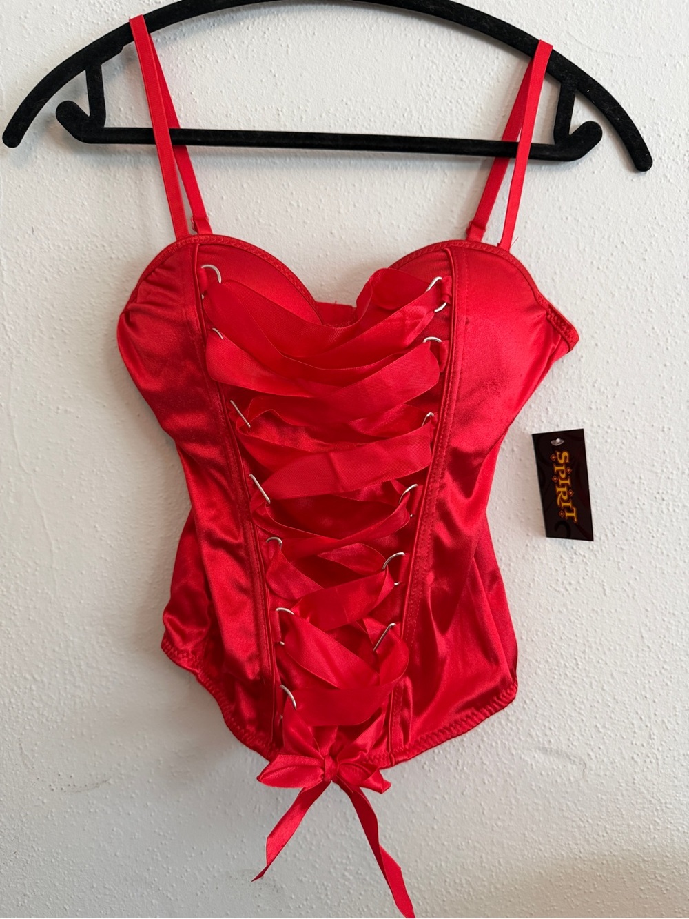 Red Ribbon Detail Corset by Spirit Halloween
